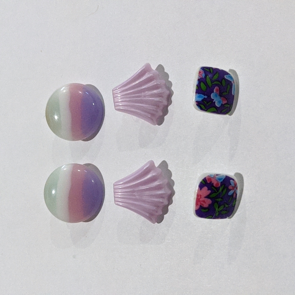 Vintage Purple Earring Set